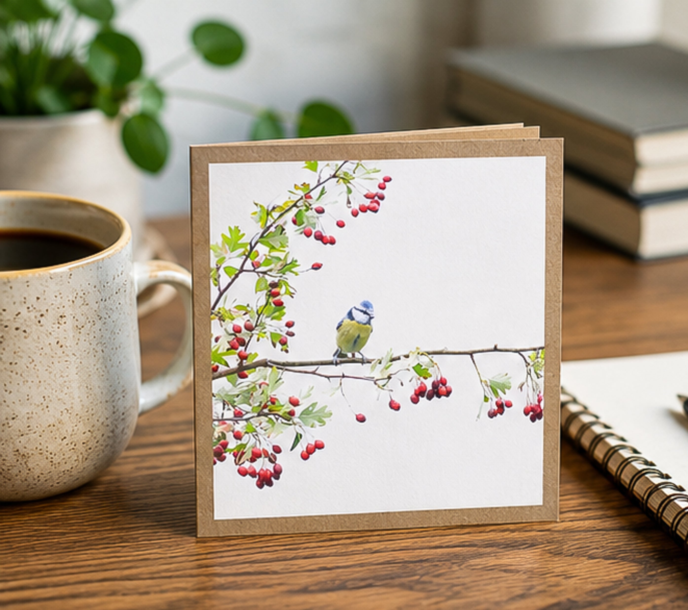 Blue Tit amongst the berries
